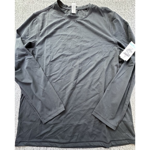 90 Degree By Reflex Shirt‎ Mens Large Black Ultralink Fundamental Crew Neck New - Picture 1 of 10